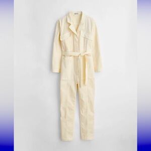 Alex Mill Expedition Twill Jumpsuit, Ivory, Size M - discontinued style